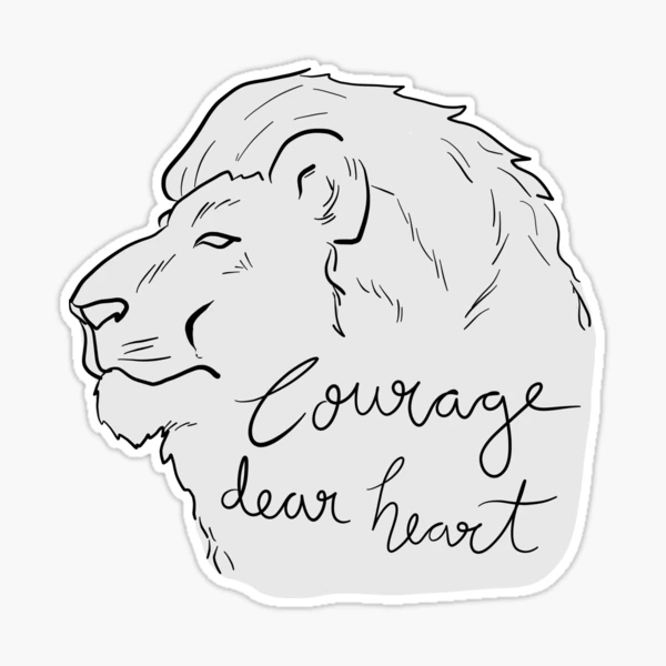  Courage Dear Heart Aslan Quote Sticker - CS Lewis Sticker for  Hydroflask - Narnia Laptop Decals - Christian Book Lover Gift - Fantasy  Literature Great Quotes : Handmade Products