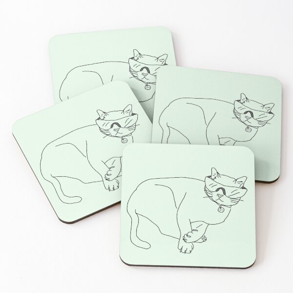 Item preview, Cool Cat Line Work Illustration designed and sold by HFGjewels.