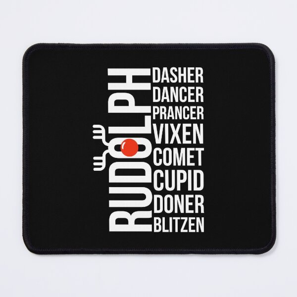 Item preview, Funny Rudolph Team List - Santas Reindeer Names designed and sold by OutcastBrain.