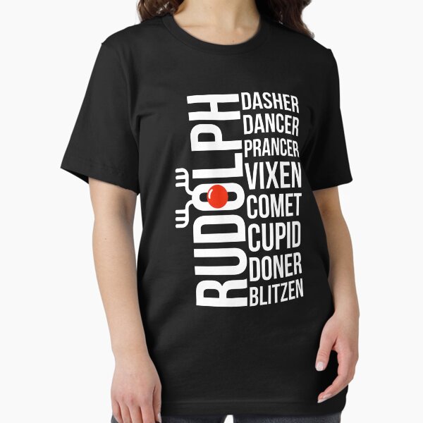 Item preview, Funny Rudolph Team List - Santas Reindeer Names designed and sold by OutcastBrain.