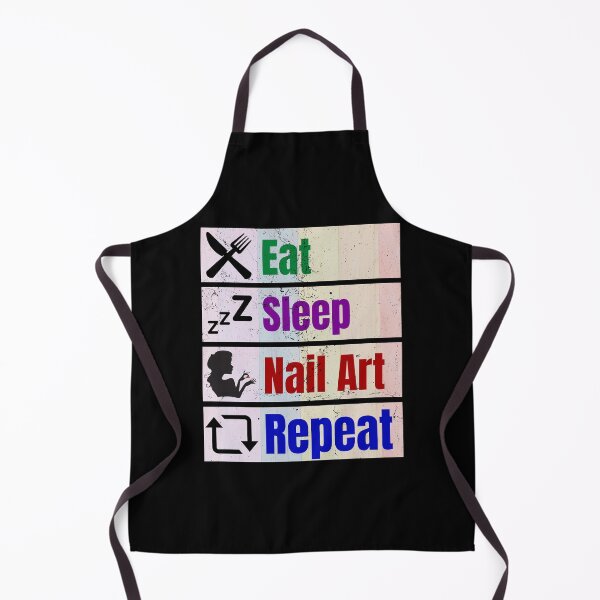 Item preview, Eat Sleep Nail Art Repeat Funny Nail Hustler Tech Techniques Boss Polish Beauticians Salon Décor designed and sold by Dr.YesOrNo.