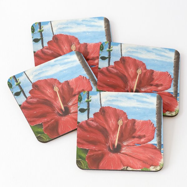 Item preview, Hibiscus oil painting designed and sold by ArtbyTreva.