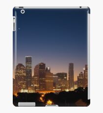 Crescent Moon over the Houston, Texas, Skyline iPad Case/Skin