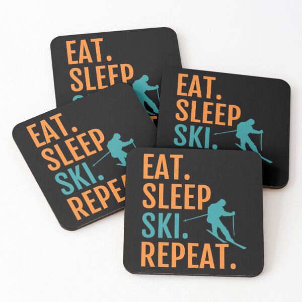 Item preview, Eat Sleep Ski Repeat Skiing designed and sold by TKsTees.