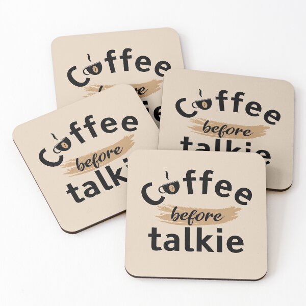 Item preview, Coffee before talking - Funny coffee quotes - Coffee lovers gift for international coffee day designed and sold by Alice-Elgawi.