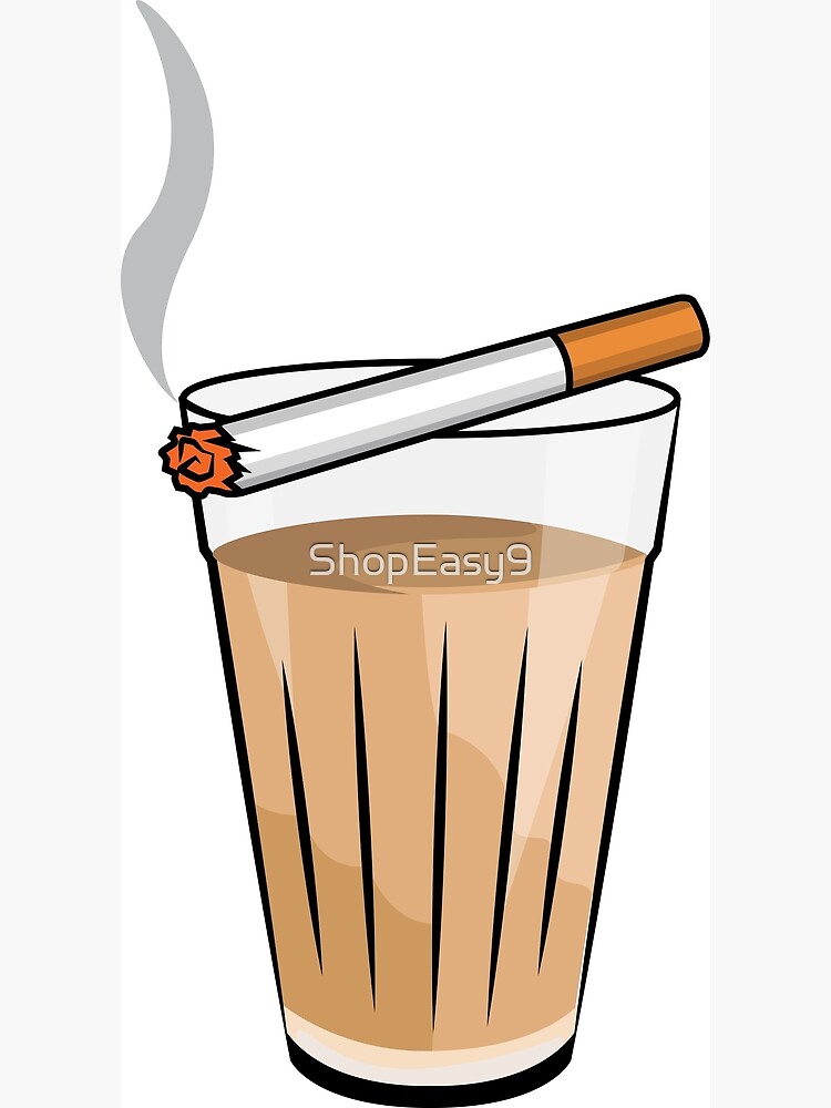 tea and cigarette Breakfast Canvas Print