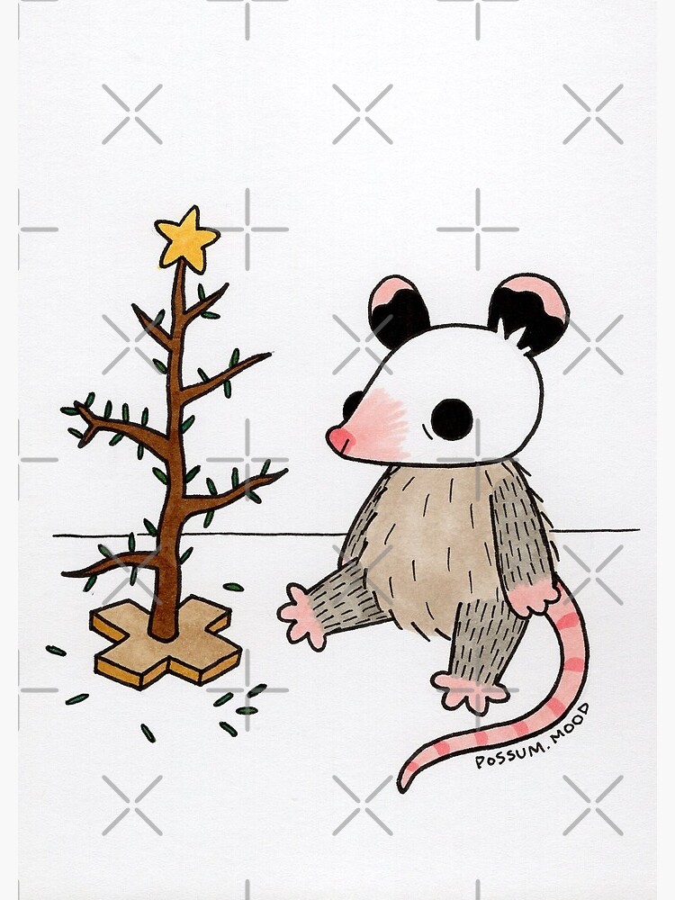 Thumbnail 2 of 2, Greeting Card, Sad Little Xmas designed and sold by possum-mood.