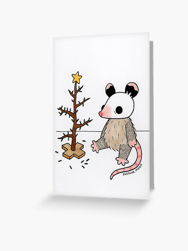 Thumbnail 1 of 2, Greeting Card, Sad Little Xmas designed and sold by possum-mood.