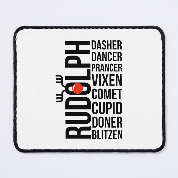 Item preview, Funny Rudolph Team List - Santas Reindeer Names designed and sold by OutcastBrain.