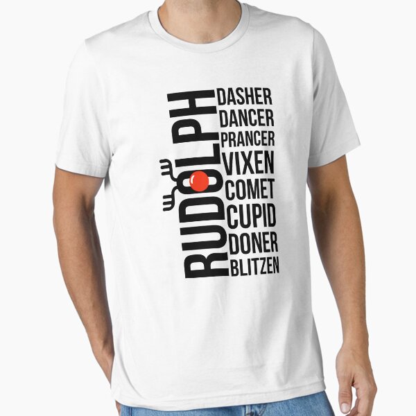 Item preview, Funny Rudolph Team List - Santas Reindeer Names designed and sold by OutcastBrain.