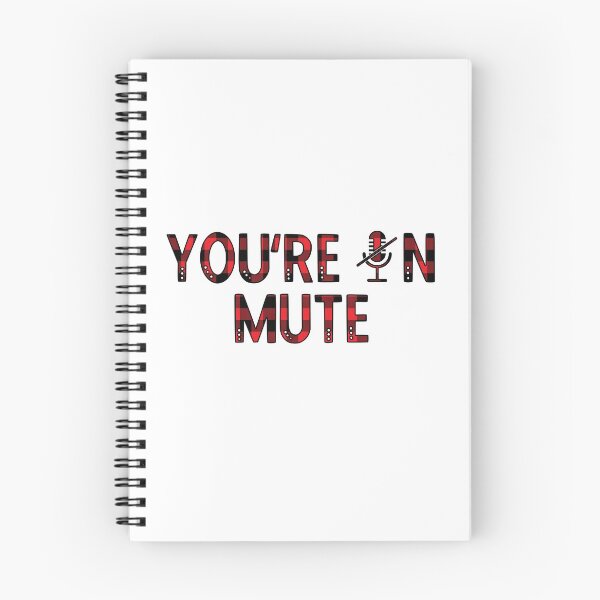 Item preview, You're On MUTE funny Meme I cannot hear you I'm not listening in red buffalo plaid! designed and sold by Rabbitti.