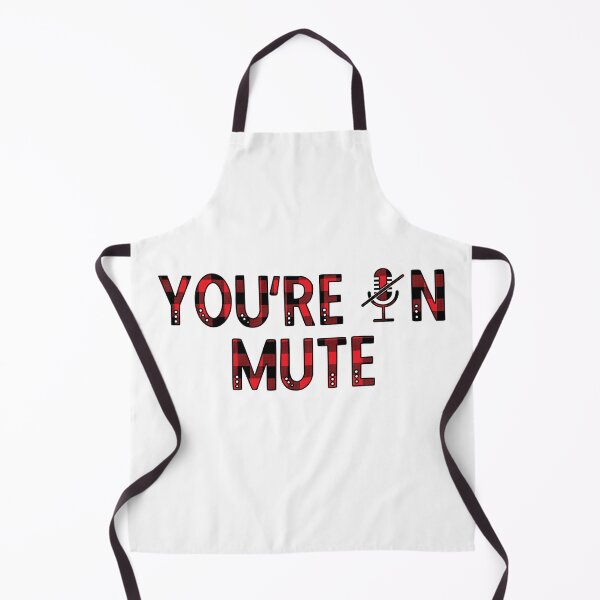 Item preview, You're On MUTE funny Meme I cannot hear you I'm not listening in red buffalo plaid! designed and sold by Rabbitti.