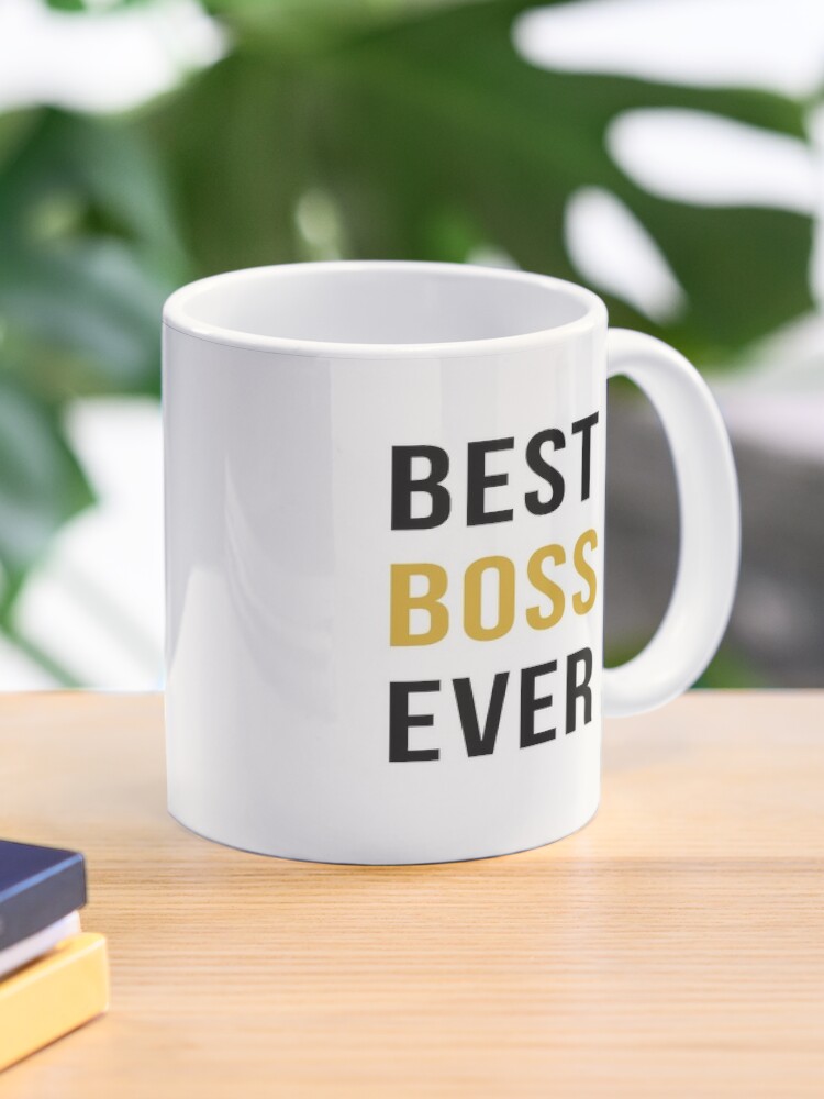 Taza de café « el mejor jefe de todos los tiempos, regalos divertidos jefe, regalo para jefe, regalo de mordaza de jefe, regalo oficina» de kenistore | Redbubble