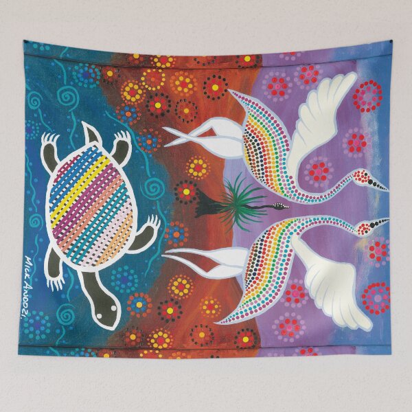 Item preview, Dancing Brolgas at the Waterhole designed and sold by MickAndoDesigns.