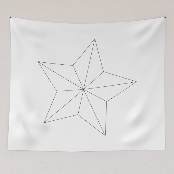 Item preview, COLOUR ME! Happy Christmas Star, black and white, colouring page style, colour your own Christmas card, sticker, t-shirt, bag, art print, notebook cover! Great gift for kids! designed and sold by Susan Marie Williams.