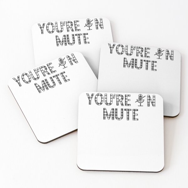 Item preview, You're On MUTE funny Meme I cannot hear you I'm not listening in white buffalo plaid! designed and sold by Rabbitti.