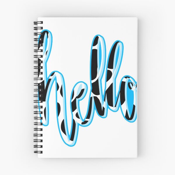 Item preview, hello calligraphy cow print designed and sold by lilystickers65.
