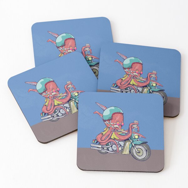 Item preview, Octopus riding a motorcycle designed and sold by piedaydesigns.