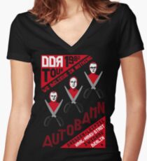 Autobahn 1982 East German Tour T-Shirt Women's Fitted V-Neck T-Shirt