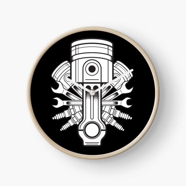 Piston lable Clock