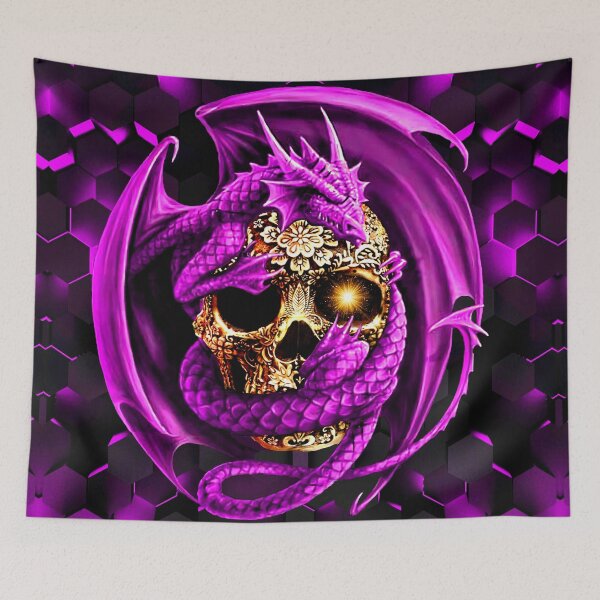 Item preview,   Dragon and Tribal Skull designed and sold by Gothic Fantasy.
