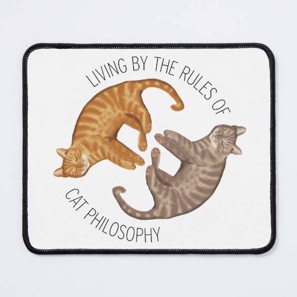 Item preview, Cat Philosophy Yin Yang Illustration and Quote designed and sold by FabiolaSantos.