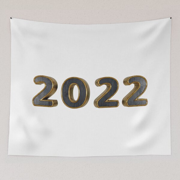 Item preview, happy new year 2022 text 3d metal gold texture with transparent background designed and sold by Mim007.