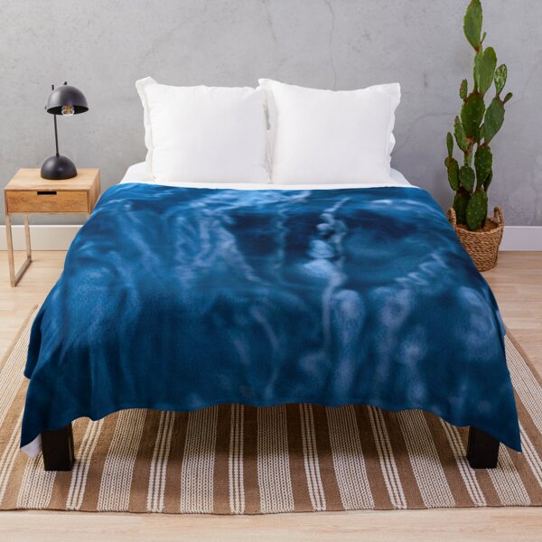 Aperçu de l'œuvre Motif psychédélique abstrait cauchemar bleu créée et vendue par mrtraz.