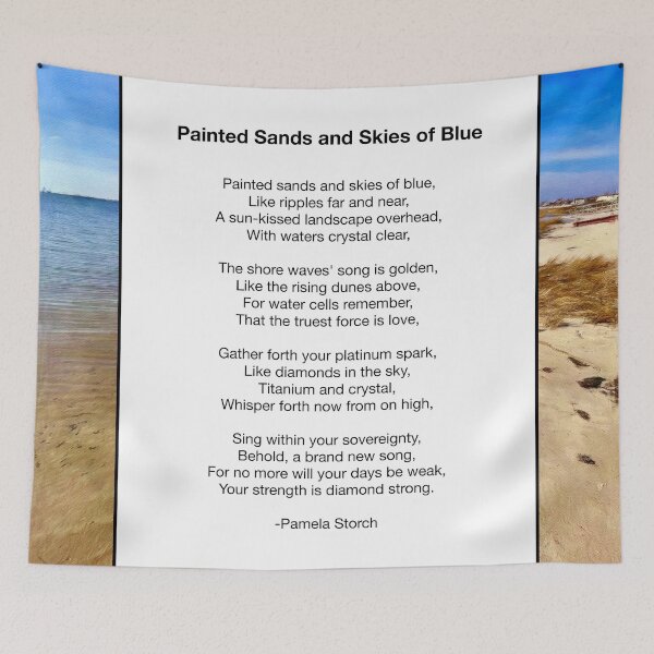 Item preview, Painted Sands and Skies of Blue Poem designed and sold by Pamela Storch.