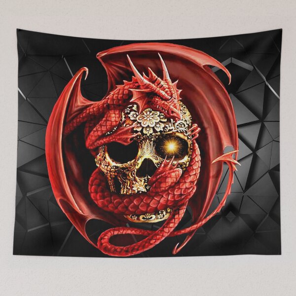 Item preview,   Dragon and Tribal Skull designed and sold by Gothic Fantasy.