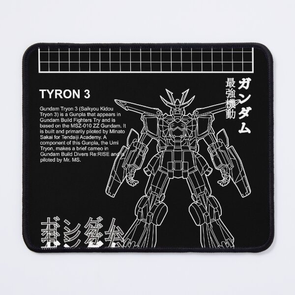 Item preview, ZZ GUNDAM TYRON 3 MSZ-010  BLACK WHITE STREETWEAR designed and sold by Gundam Artwork.