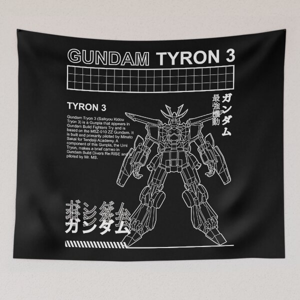 Item preview, ZZ GUNDAM TYRON 3 MSZ-010  BLACK WHITE STREETWEAR designed and sold by Gundam Artwork.