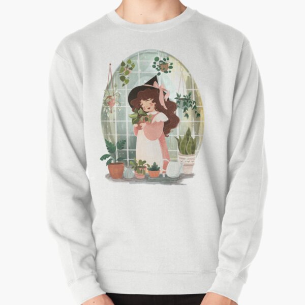Plant Witch Illustration Pullover Sweatshirt