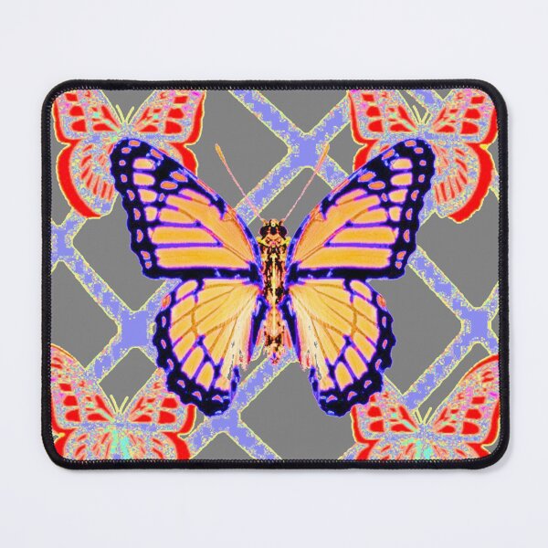 Item preview, MONARCH BUTTERFLIES DIAMOND PATTERN GREY ART designed and sold by sharlesart.