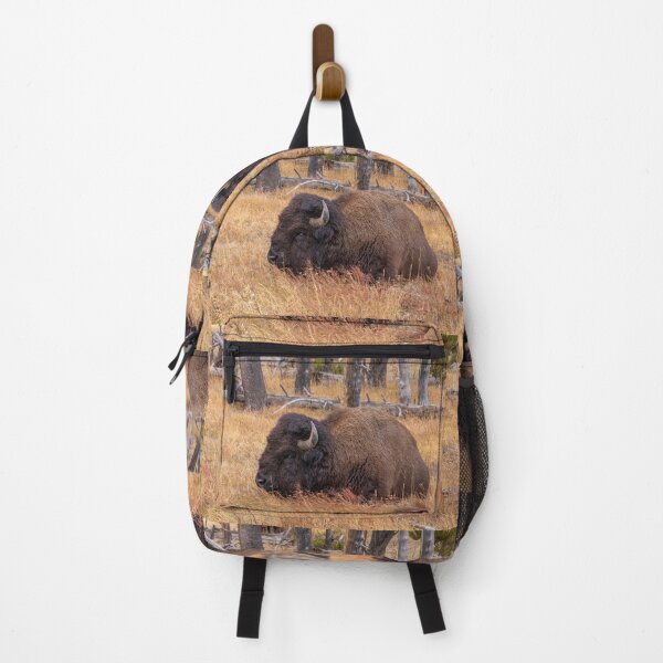 Item preview, Wild Buffalo (Bison) Sitting in a Field designed and sold by SafariByMarisa.