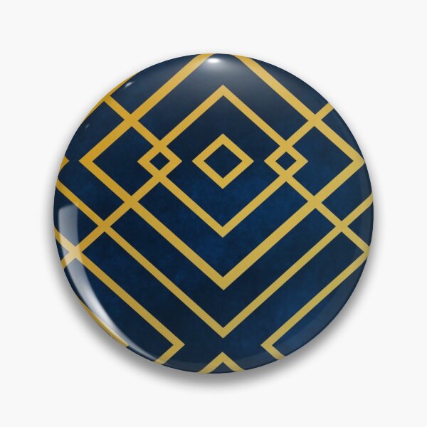 Item preview, Metallic gold with faded blue background art deco pattern designed and sold by MLD112.