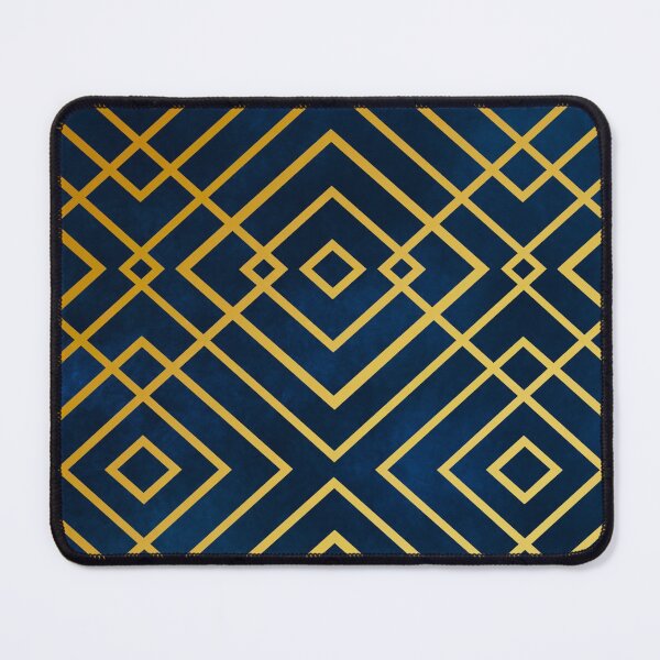 Item preview, Metallic gold with faded blue background art deco pattern designed and sold by MLD112.