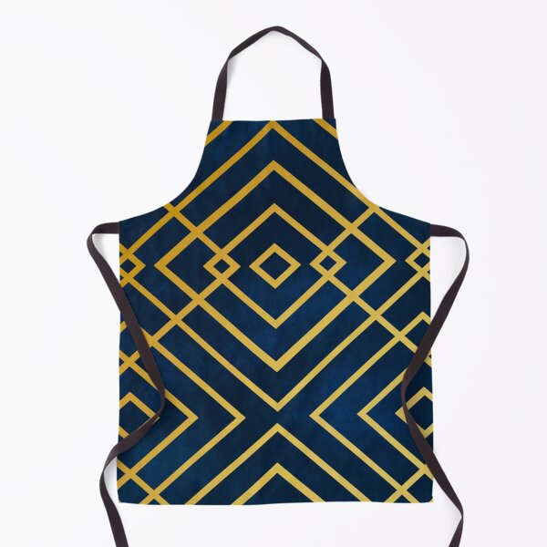 Item preview, Metallic gold with faded blue background art deco pattern designed and sold by MLD112.