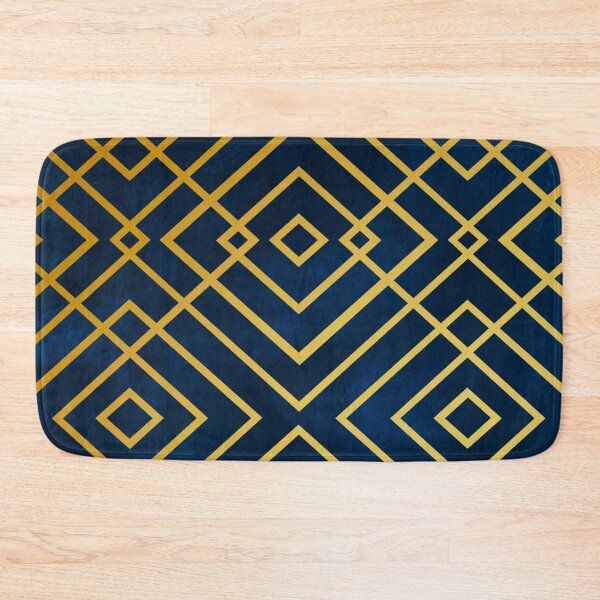 Item preview, Metallic gold with faded blue background art deco pattern designed and sold by MLD112.