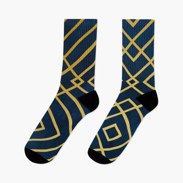 Item preview, Metallic gold with faded blue background art deco pattern designed and sold by MLD112.