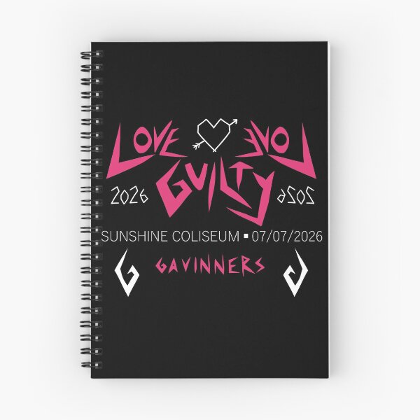 Item preview, LOVE LOVE GUILTY Gavinners Tour Merch (White Text) designed and sold by GABR1ELKIT.