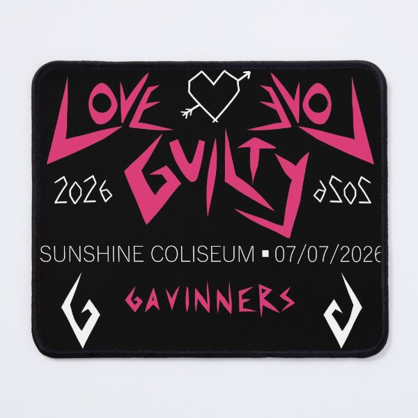 Item preview, LOVE LOVE GUILTY Gavinners Tour Merch (White Text) designed and sold by GABR1ELKIT.