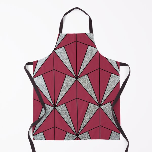 Item preview, Silver metallic art deco pattern with reddish pink background designed and sold by MLD112.