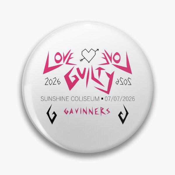 Item preview, LOVE LOVE GUILTY Gavinners Tour Merch (Black Text) designed and sold by GABR1ELKIT.