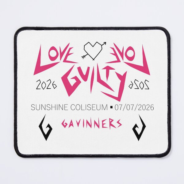 Item preview, LOVE LOVE GUILTY Gavinners Tour Merch (Black Text) designed and sold by GABR1ELKIT.