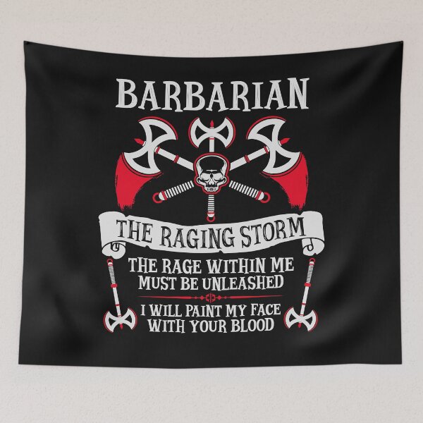 Item preview, BARBARIAN, THE RAGING STORM - Dungeons & Dragons (White) Essential T-Shirt designed and sold by LapsleySabrina.