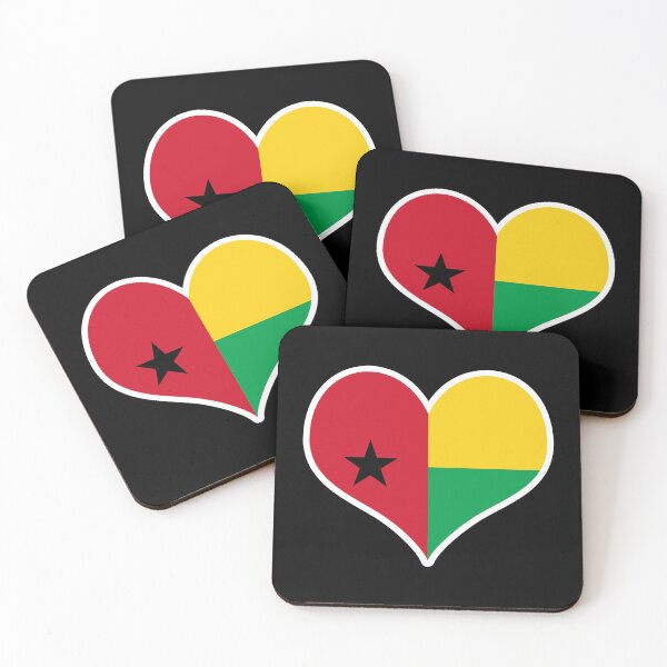 Item preview, Guinea-Bissau Flag Heart designed and sold by PKHalford.