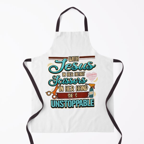Item preview, Hair stylist - With Jesus In Her Heart Scissors designed and sold by AubreeFashion.