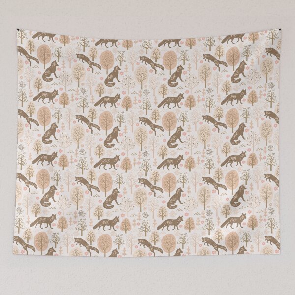 Item preview, Beautiful pastel fox and tree illustration  designed and sold by Zombiegirl1302.