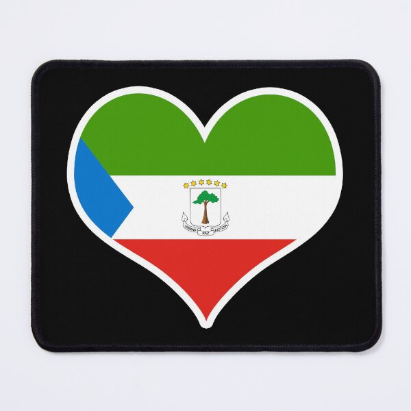 Item preview, Equatorial Guinea Flag Heart designed and sold by PKHalford.